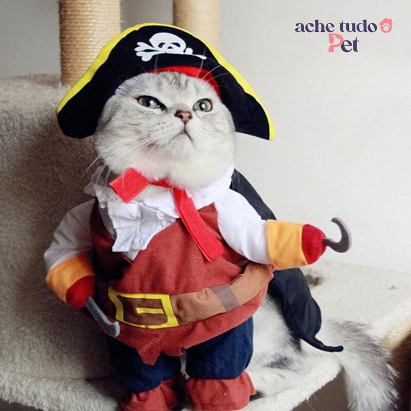 PirataCat - Fantasia de Pirata para Gatos