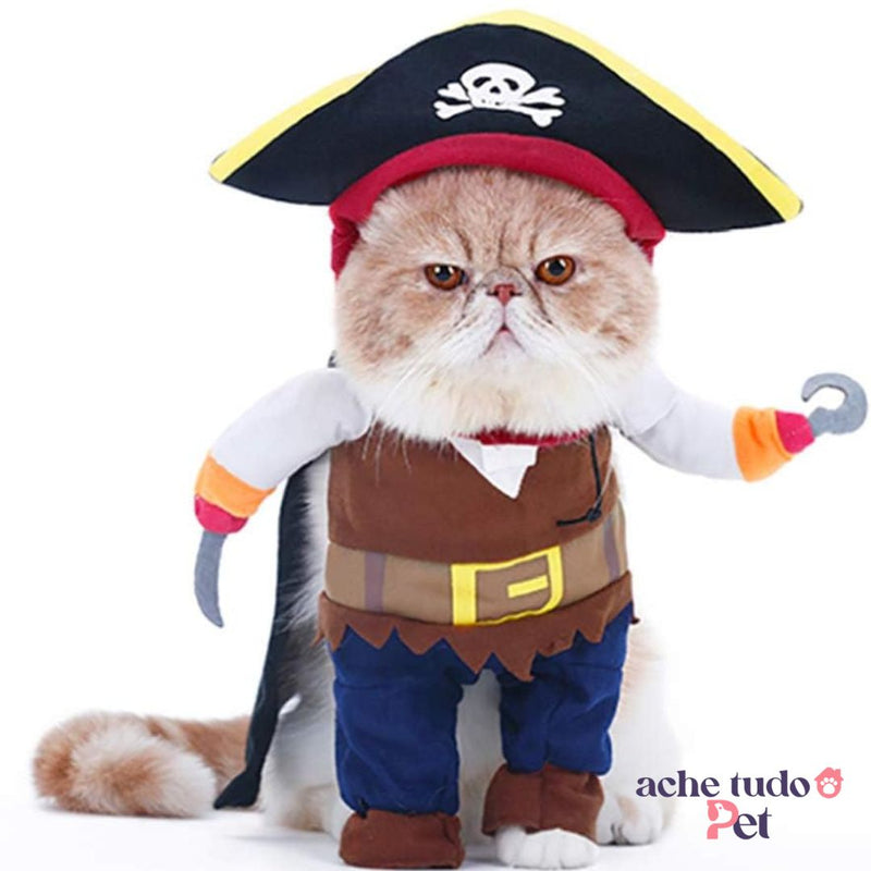 PirataCat - Fantasia de Pirata para Gatos