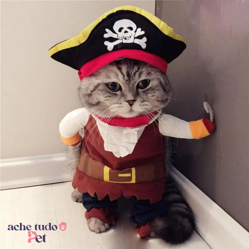 PirataCat - Fantasia de Pirata para Gatos